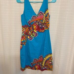 EUC Lilly Pulitzer Blue and Orange Sleeveless Sundress